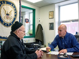 Veteran Service Officer Helping a Veteran