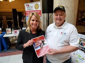 State Representative Karlee Macer and Don Hawkins at the Legislative Day event at the Capital