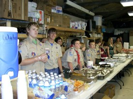 Group of Boy Scout volunteers