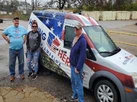 Amanda from Helping Heroes of America making a pick-up Amanda from Helping Heroes of America making a pick-up