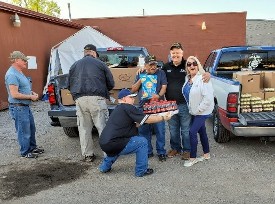 Veterans helping deliver 125 food boxes to Veterans families Veterans helping deliver 125 food boxes to Veterans families