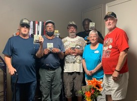 Jerry Morgan working with Veterans Posts to distribute food and gift cards from the Bob Woodruff Foundation. Jerry Morgan working with Veterans Posts to distribute food and gift cards from the Bob Woodruff Foundation.