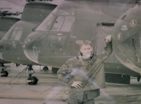 Don Hawkins with HMM-262 CH-46's